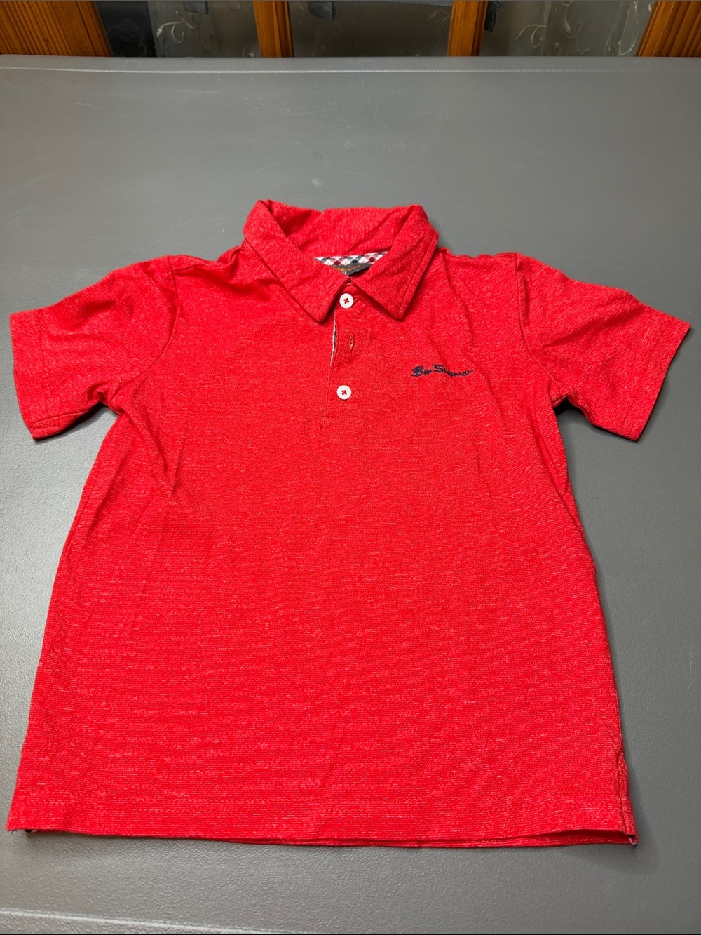 Kid’s Red Ben Sherman Polo Shirt - Classic Short Sleeve. Size: 4T